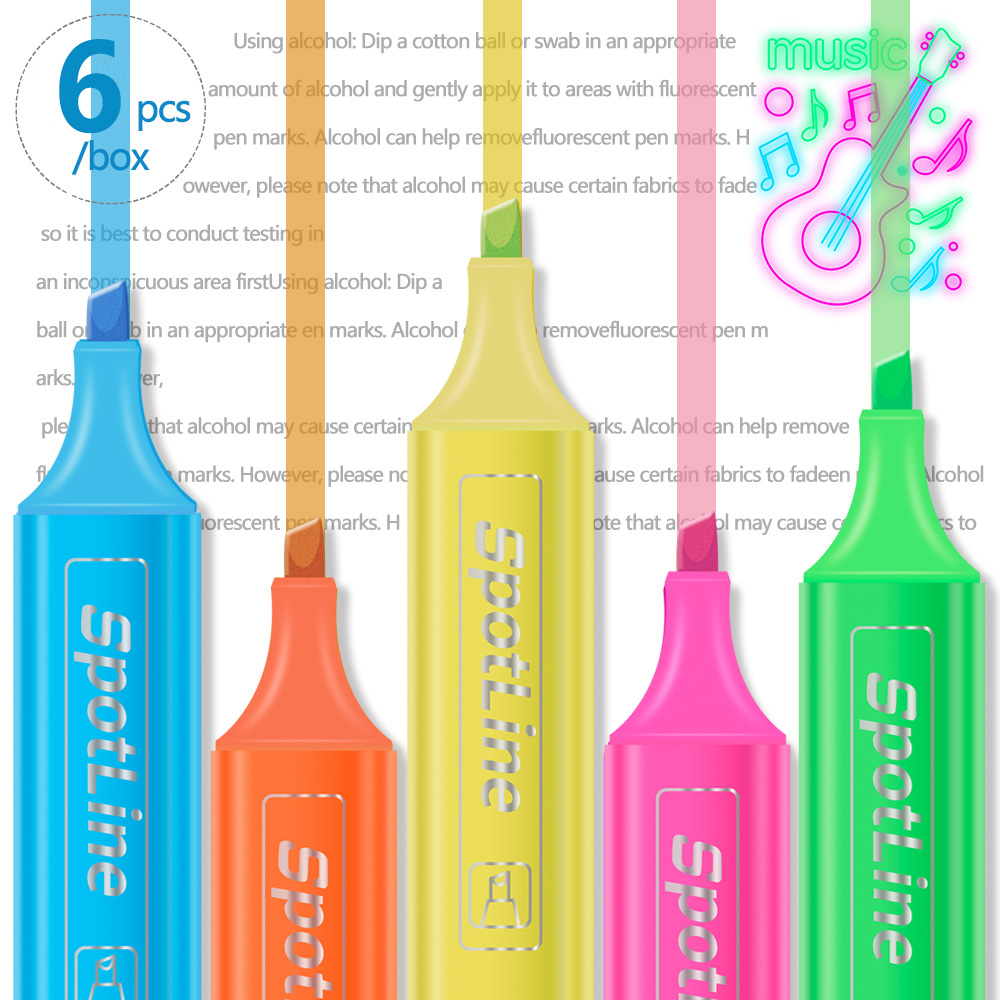 4/6 unids/set Pastel plano de  - Pastel Highlighter Set Double Ended reseña y precio