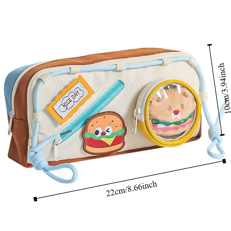 Estuche para lápices de hambur - Aesthetic Large Pencil Case Pouch reseña y precio