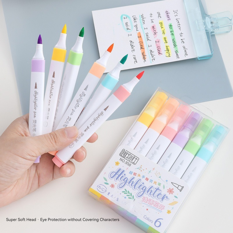 Juego de rotuladores resaltado - Pastel Highlighter Set Double Ended reseña y precio