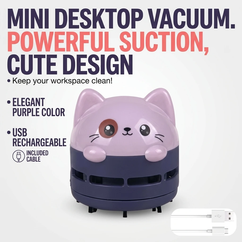 Aspiradora de escritorio, mini - Mini Desktop Vacuum Cleaner For Eraser Dust reseña y precio
