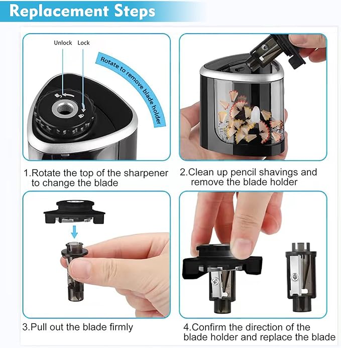 Afilador de lápices eléctrico, - Electric Pencil Sharpener Usb reseña y precio