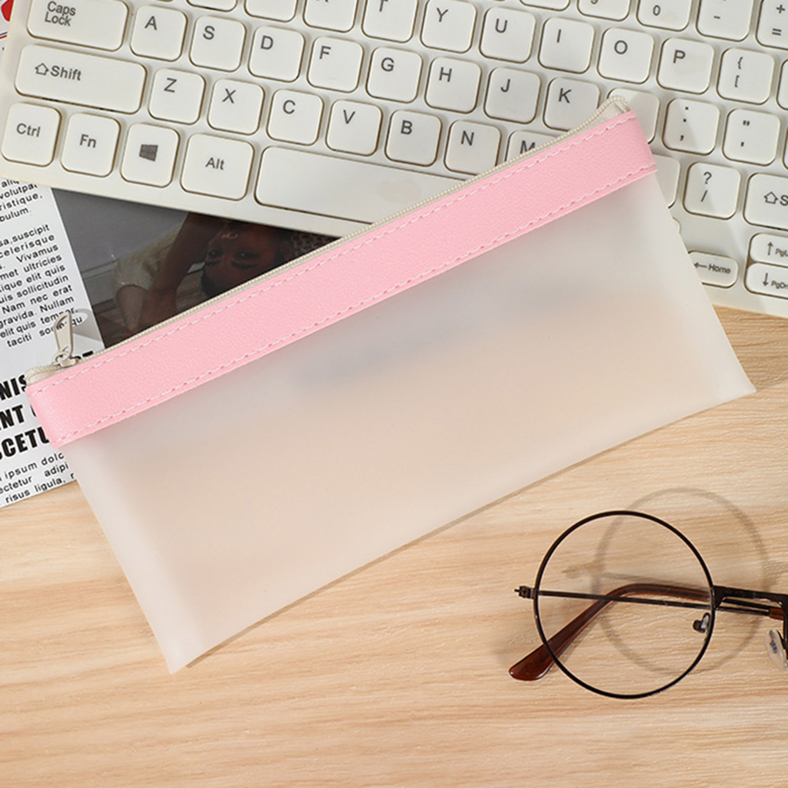 Estuche de lápices esmerilado  - Aesthetic Large Pencil Case Pouch reseña y precio
