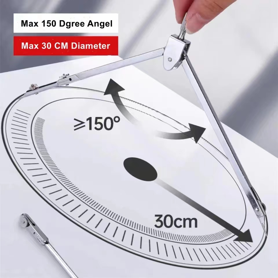 Juego de dibujo de acero inoxi - Math Geometry Set With Compass reseña y precio