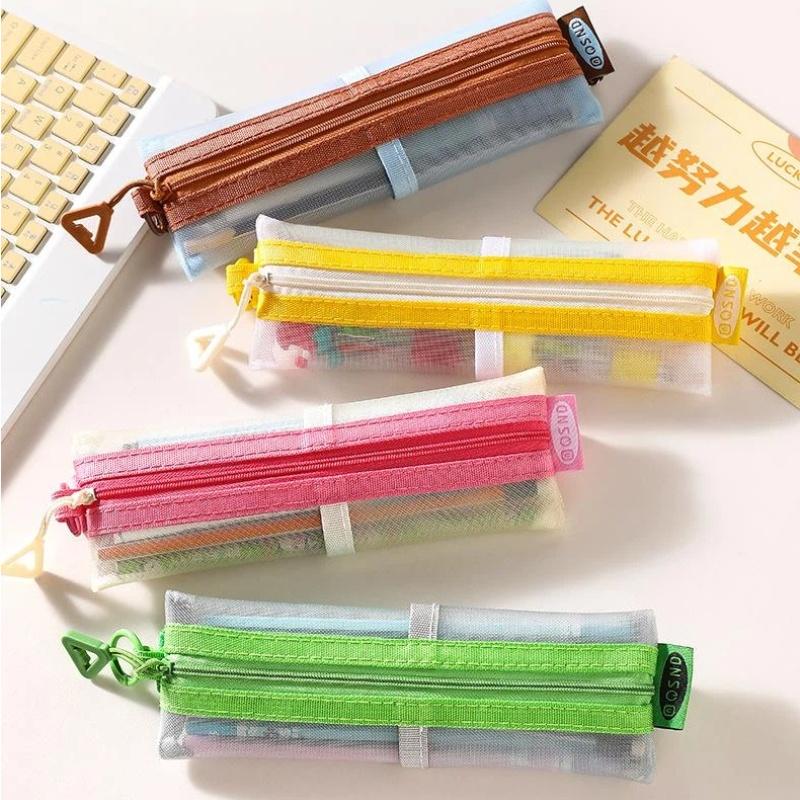 Estuche Transparente de Malla  - Clear Mesh Pencil Pouch For Exam reseña y precio