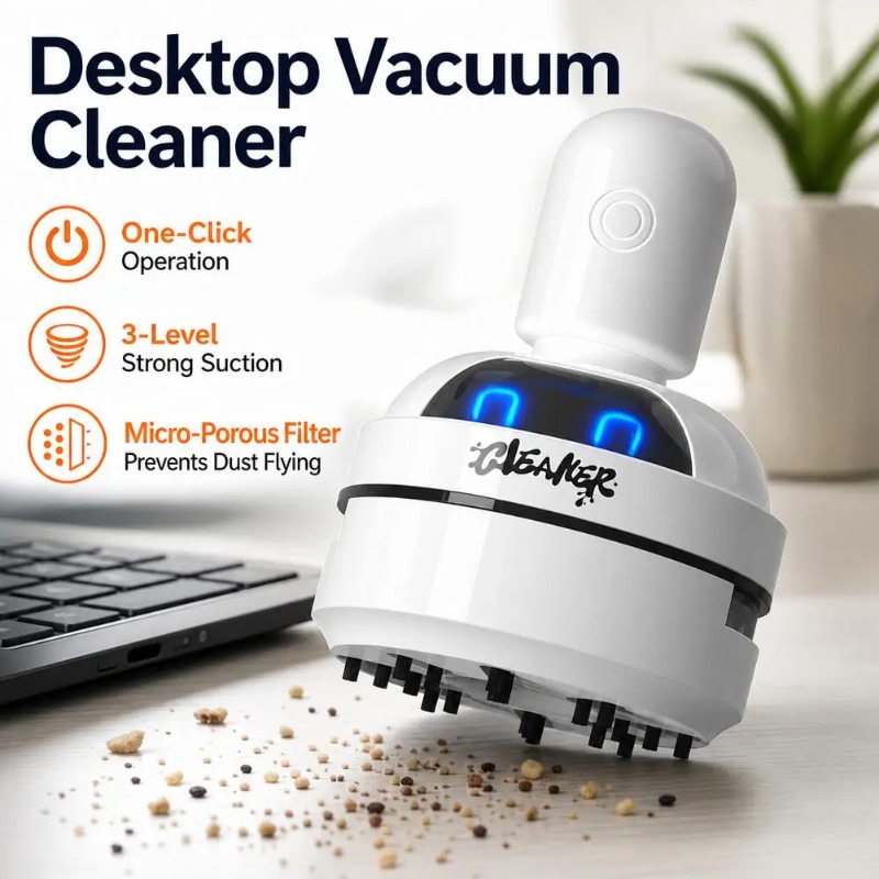 Aspiradora de escritorio, mini - Mini Desktop Vacuum Cleaner For Eraser Dust reseña y precio