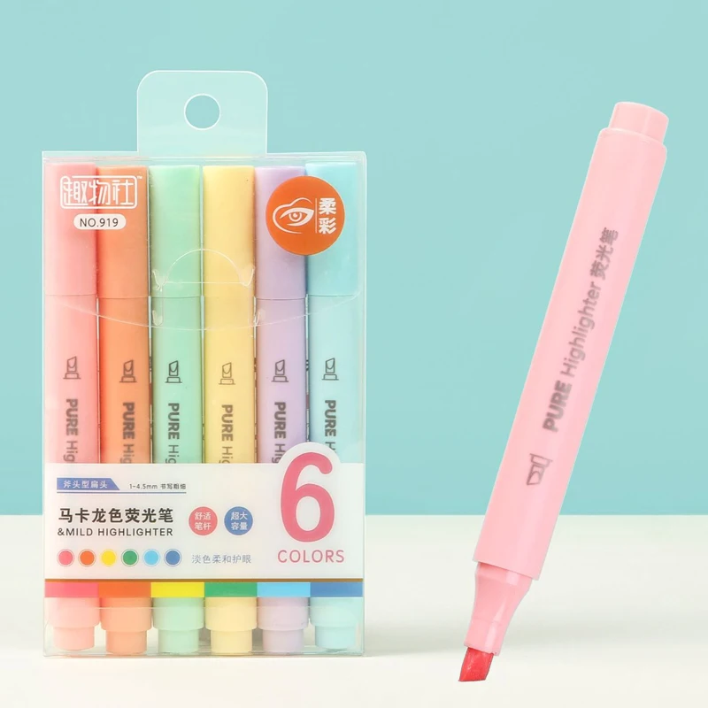 Juego de 6 Marcadores de Color - Pastel Highlighter Set Double Ended reseña y precio